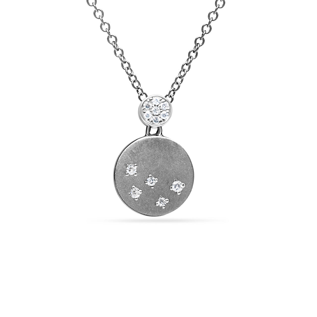 Diamond Double Disc Necklace