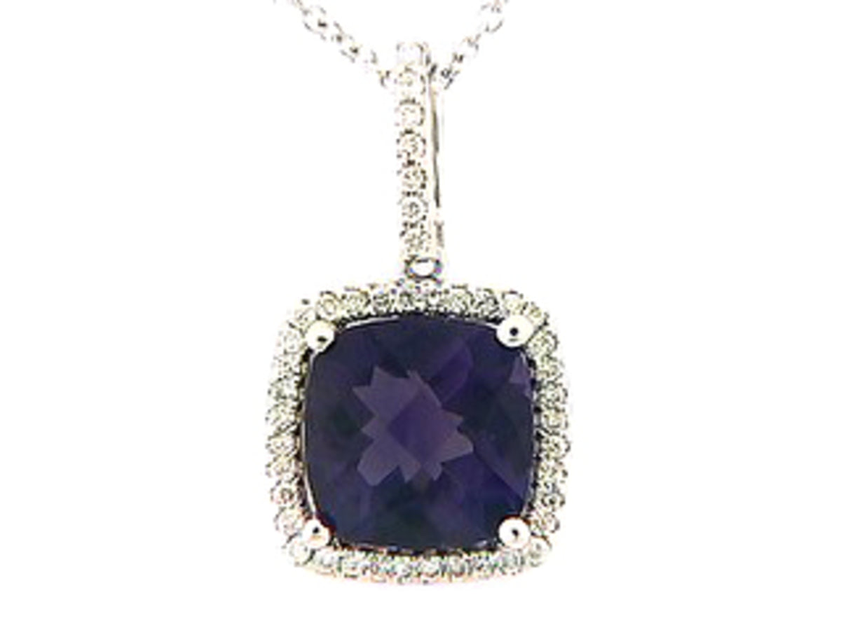 AMETHYST & DIAMOND PENDANT