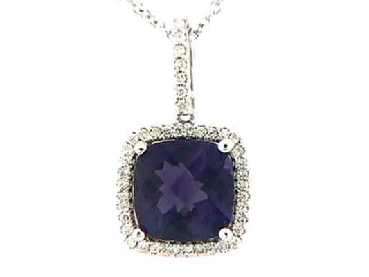 AMETHYST & DIAMOND PENDANT