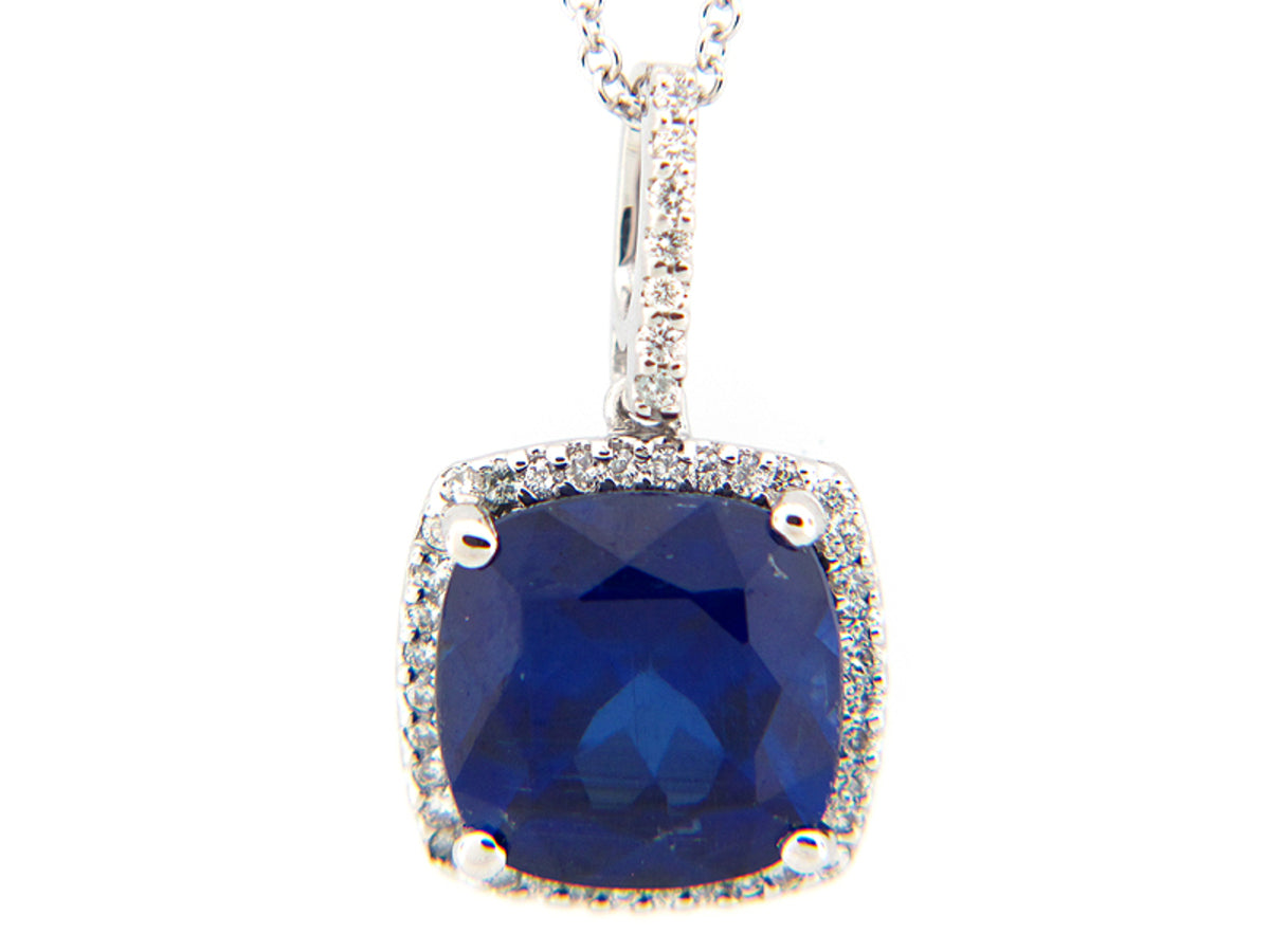 KYANITE & DIAMOND PEND, 14KW (N)