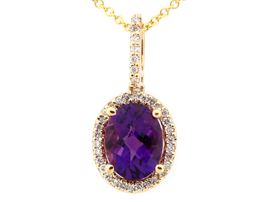 AMETHYST & DIAMOND PENDANT