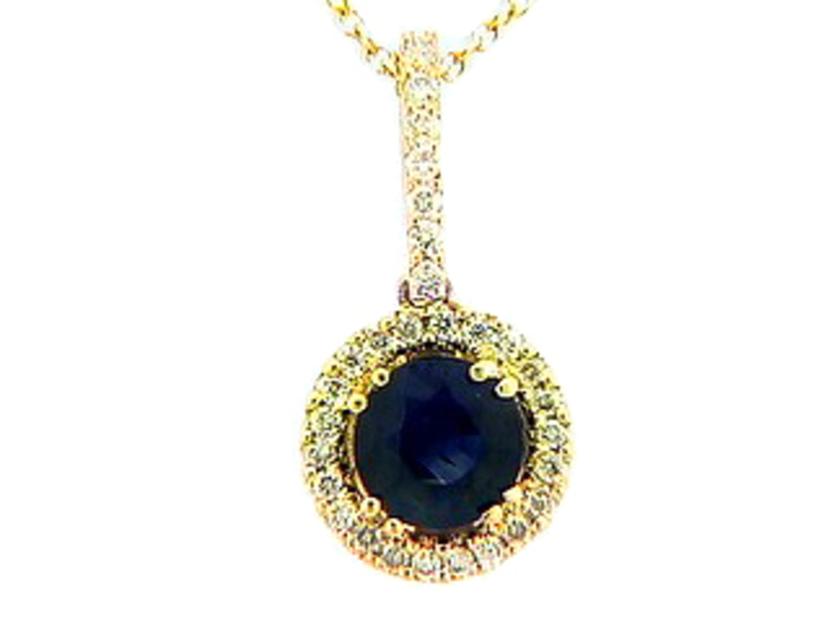 SAPPHIRE & DIAMOND PENDANT