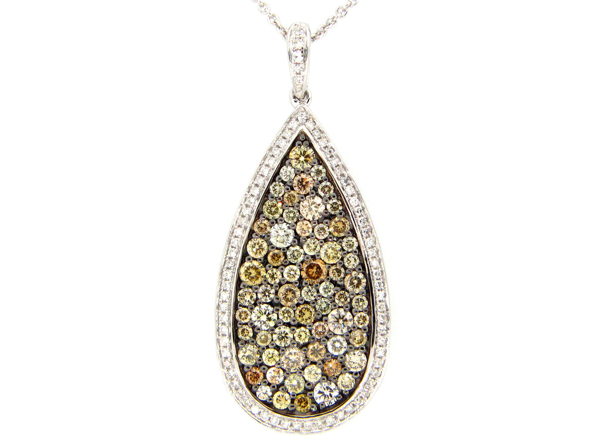 FANCY COLOR DIAMOND PENDANT, 14KW (N)
