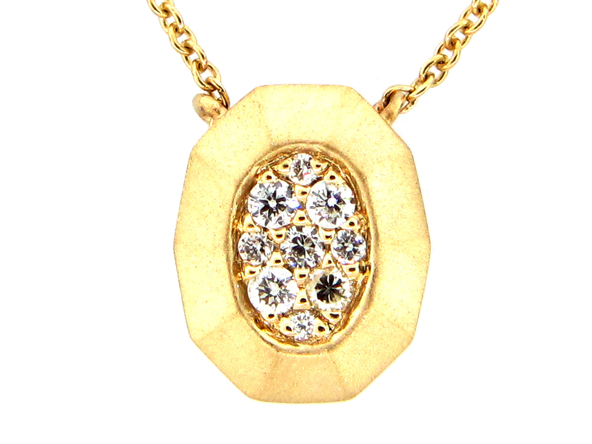 DIAMOND PENDANT NECKLACE, 18",17", 16" 14KY, (N)