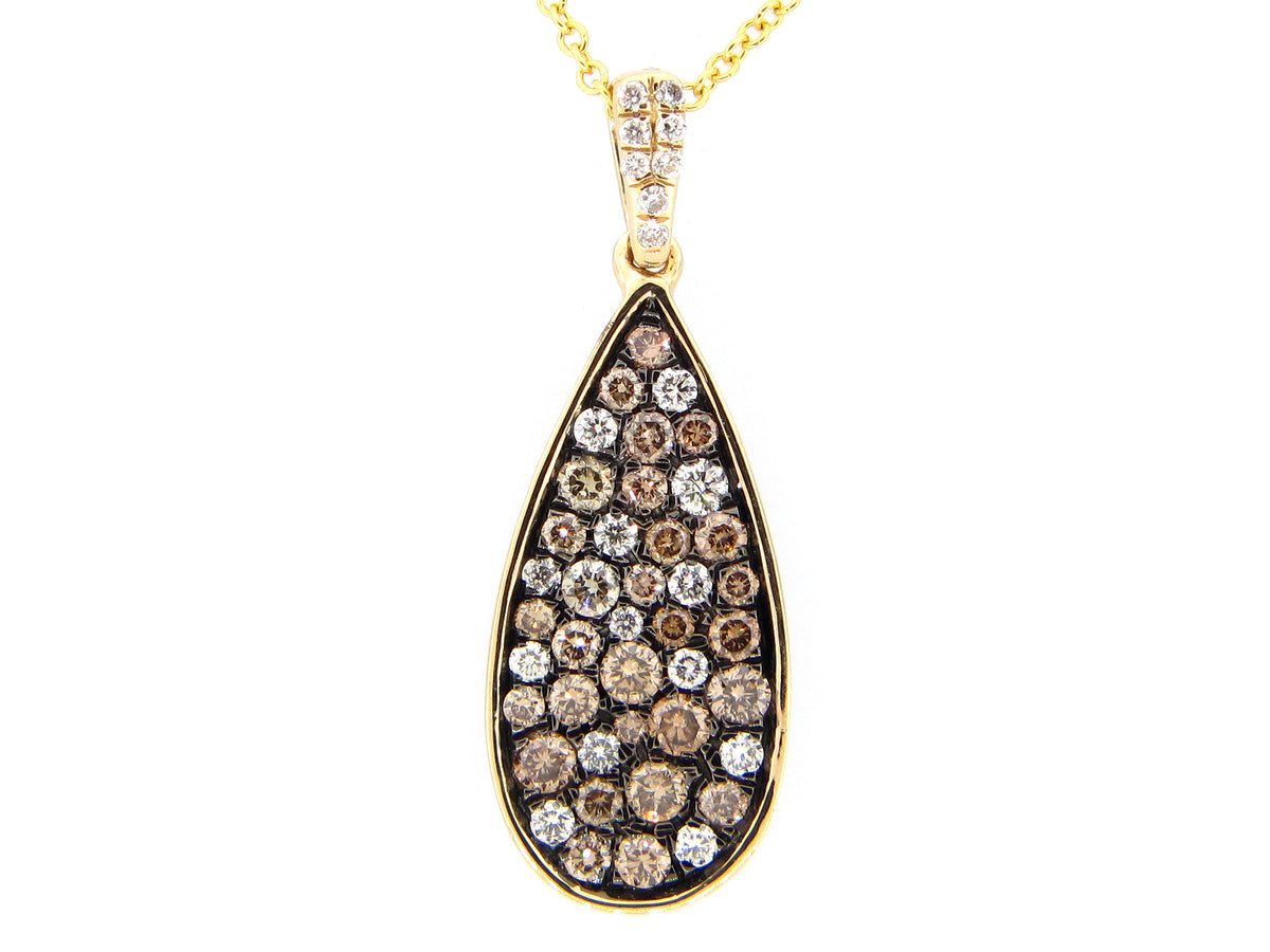 BROWN & WHITE DIAMOND PENDANT