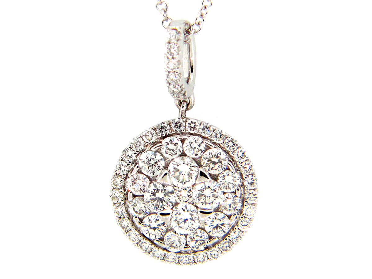 DIAMOND DISC PENDANT, 12.5MM, 14KW (N) SPECIAL