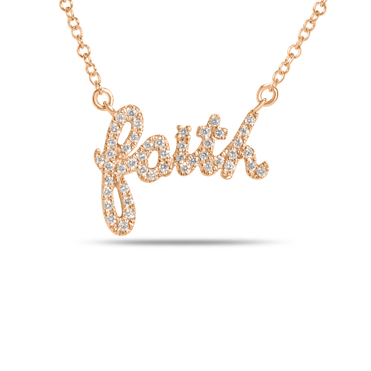 Diamond Faith Script Necklace