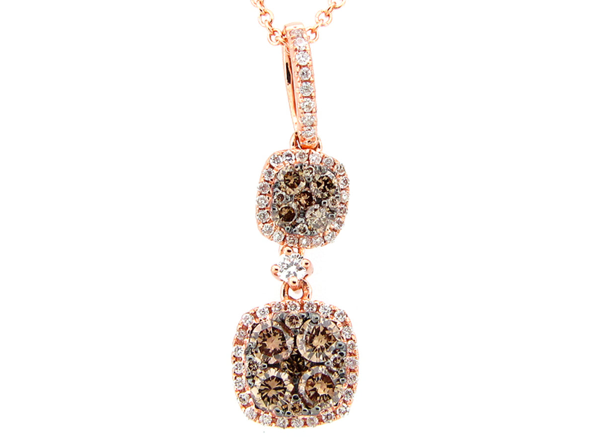 BROWN & WHITE DIAMOND PENDANT