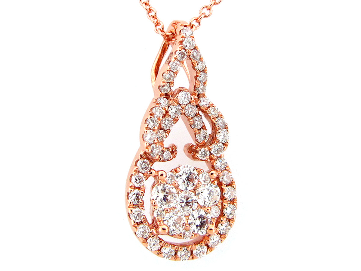 DIAMOND PENDANT, 14KR (N)