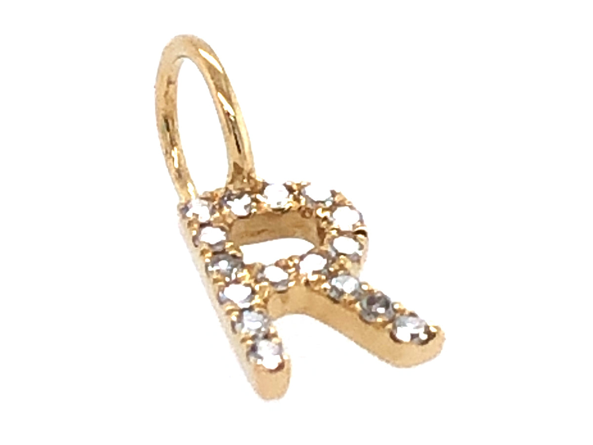 DIAMOND LETTER R PENDANT