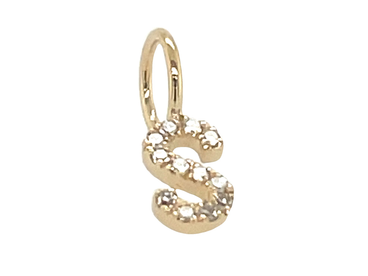 DIAMOND LETTER S PENDANT