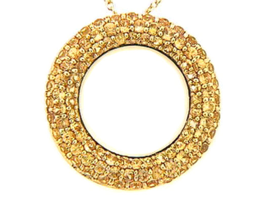 YELLOW SAPPHIRE PENDANT, 18KY (H)