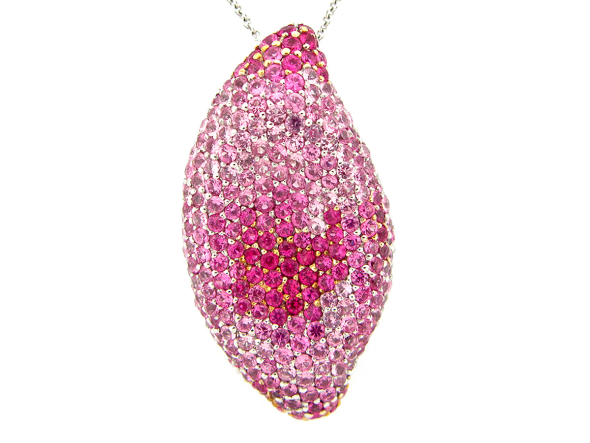PINK SAPPHIRE PENDANT, 18KW (H)