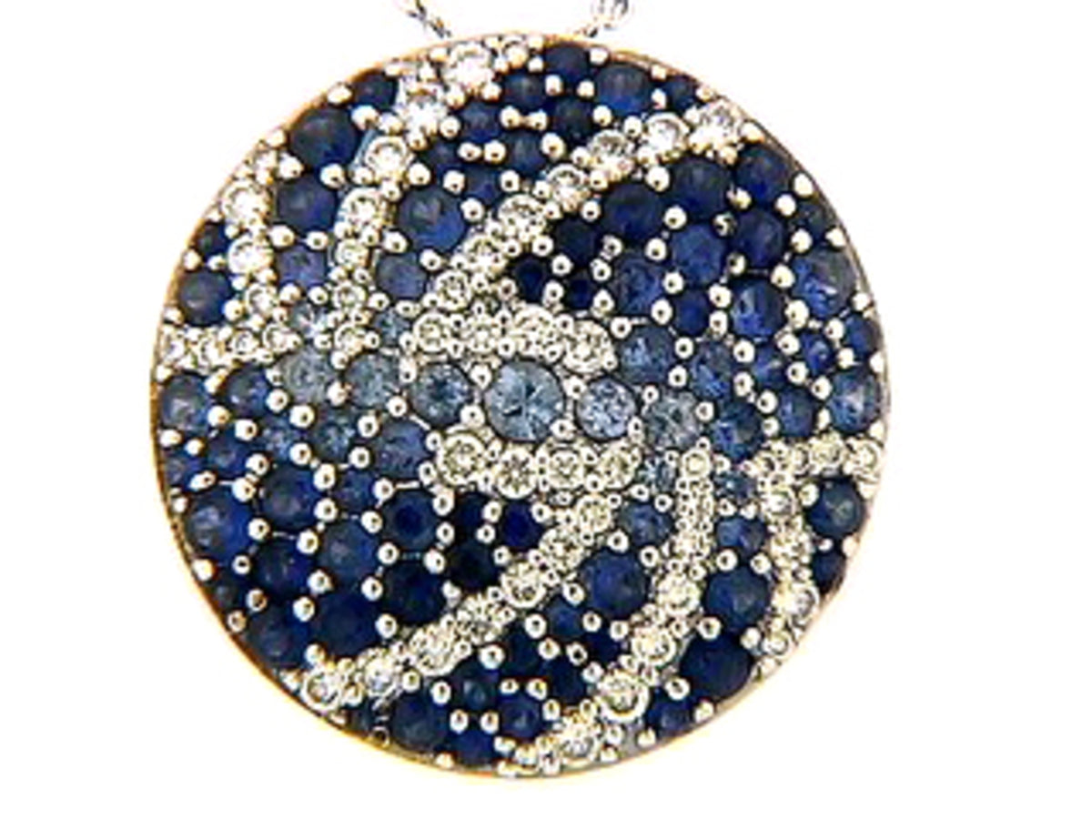 SAPPHIRE & DIAMOND PENDANT