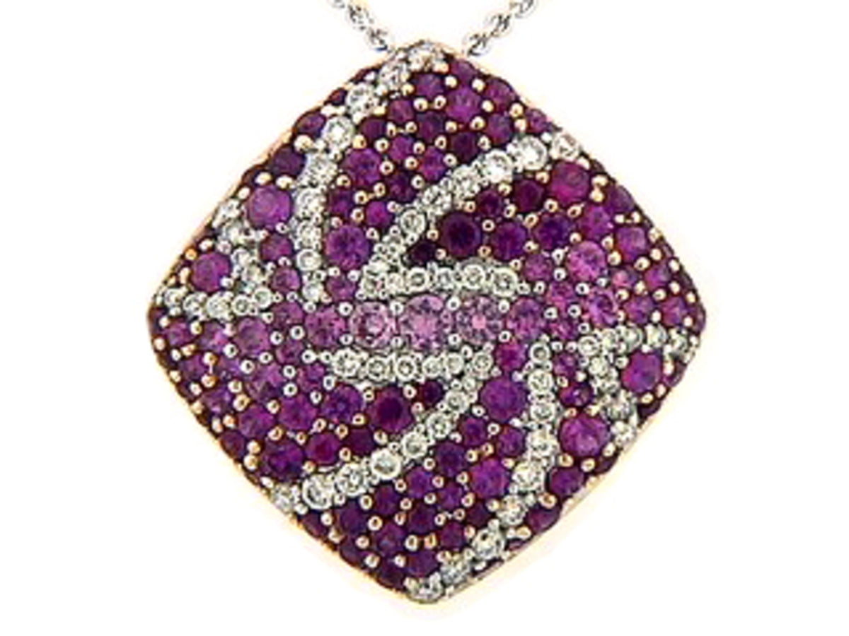 PINK SAPPHIRE & DIAMOND PENDANT