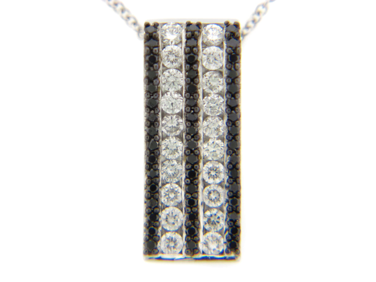 Black White Diamond Pendant, 14kw (R/N)