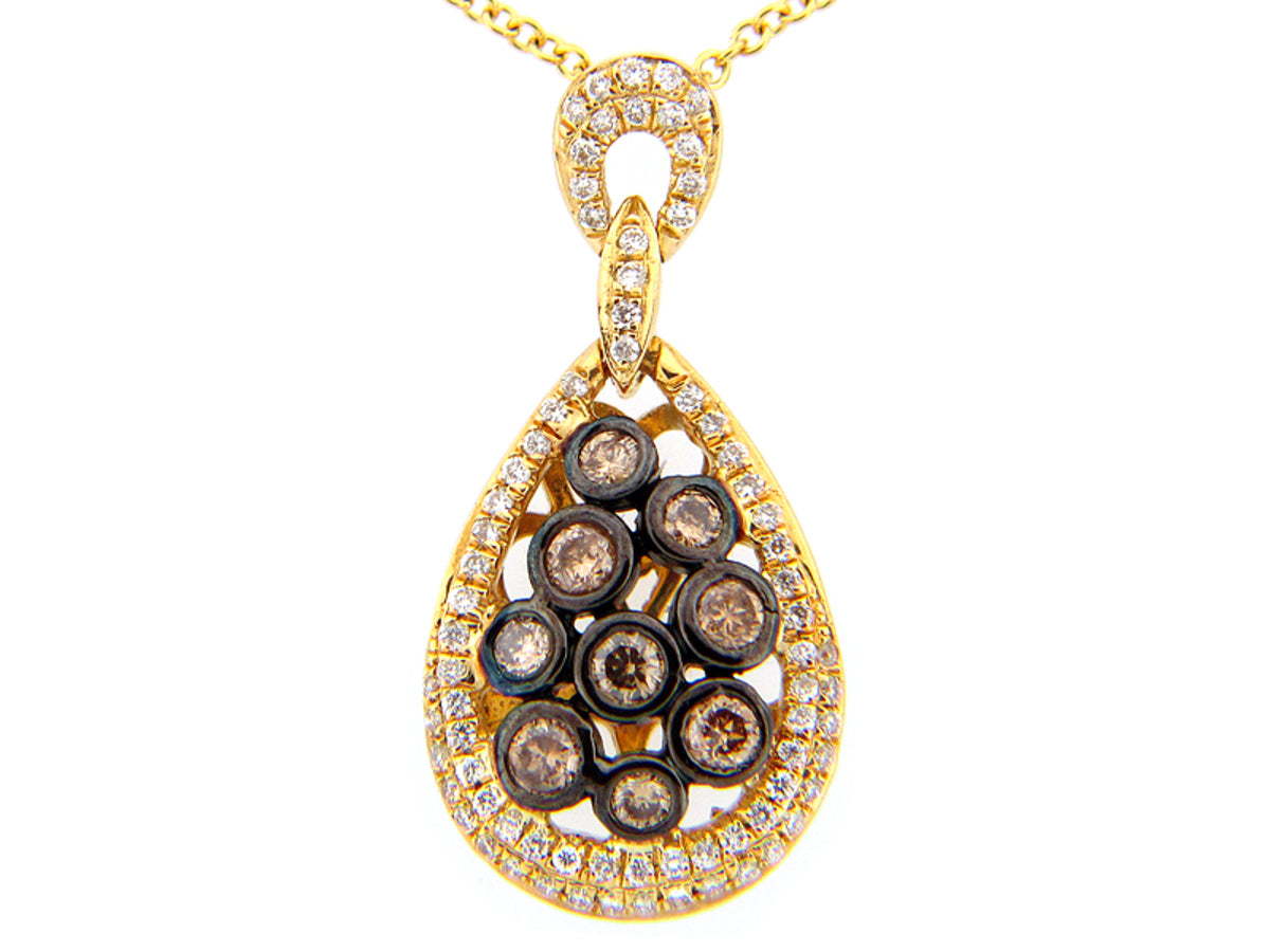 BROWN & WHITE DIAMOND PENDANT