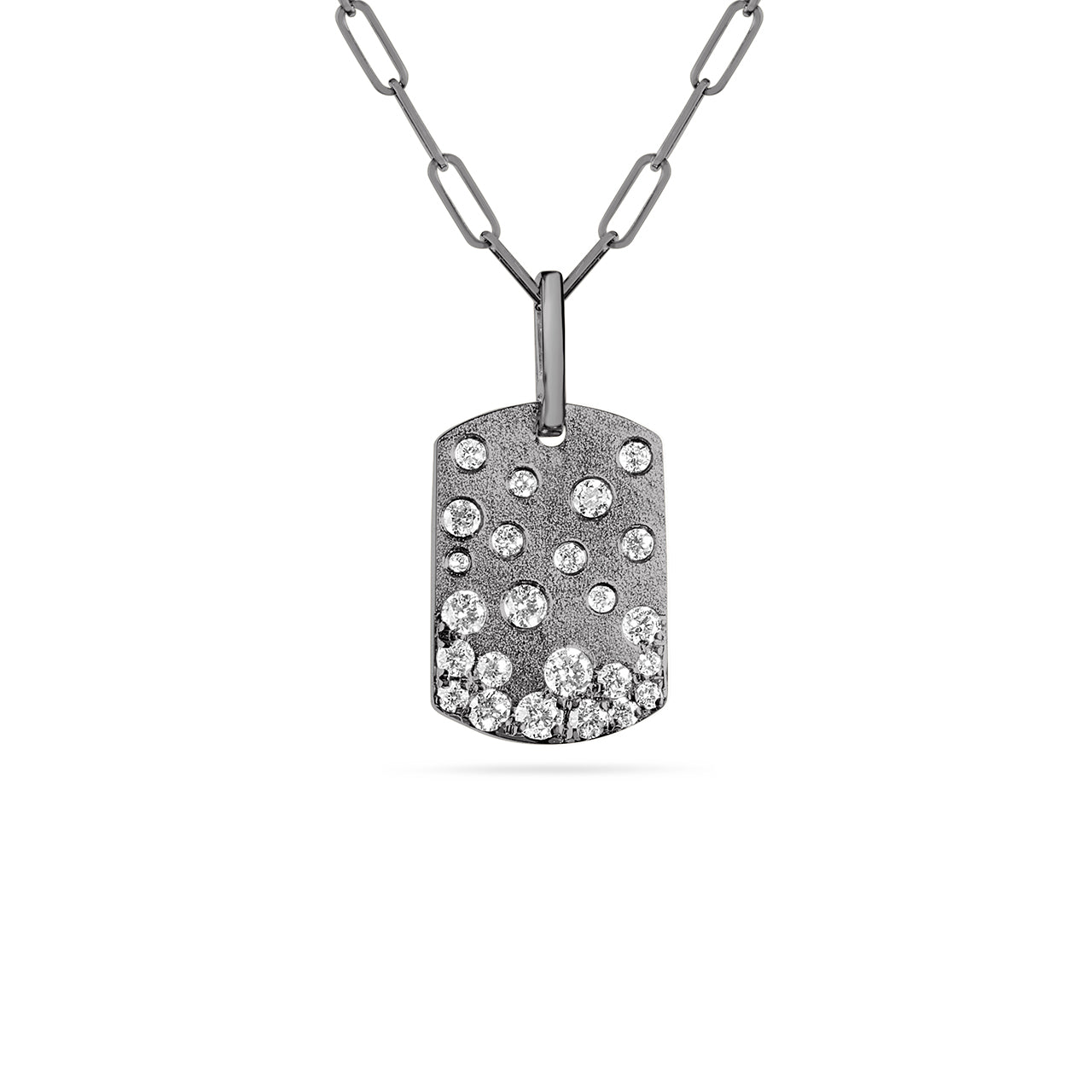 Diamond Confetti Signature Dog Tag Necklace