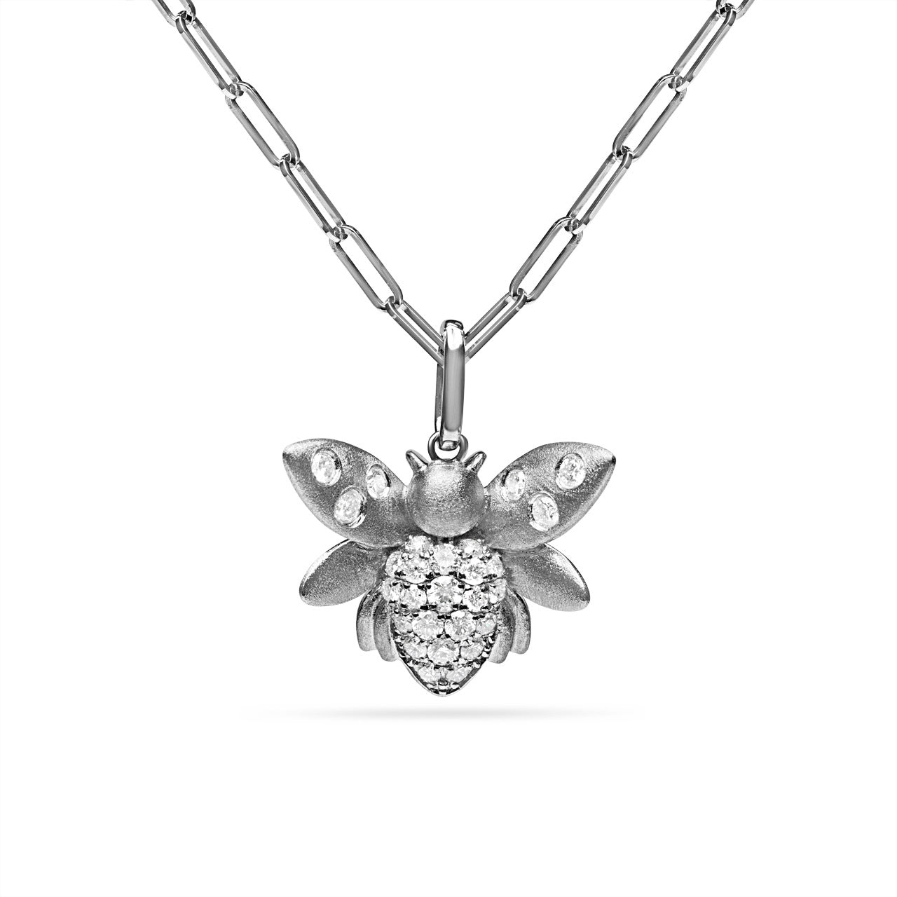 Diamond Confetti Bumblebee Necklace
