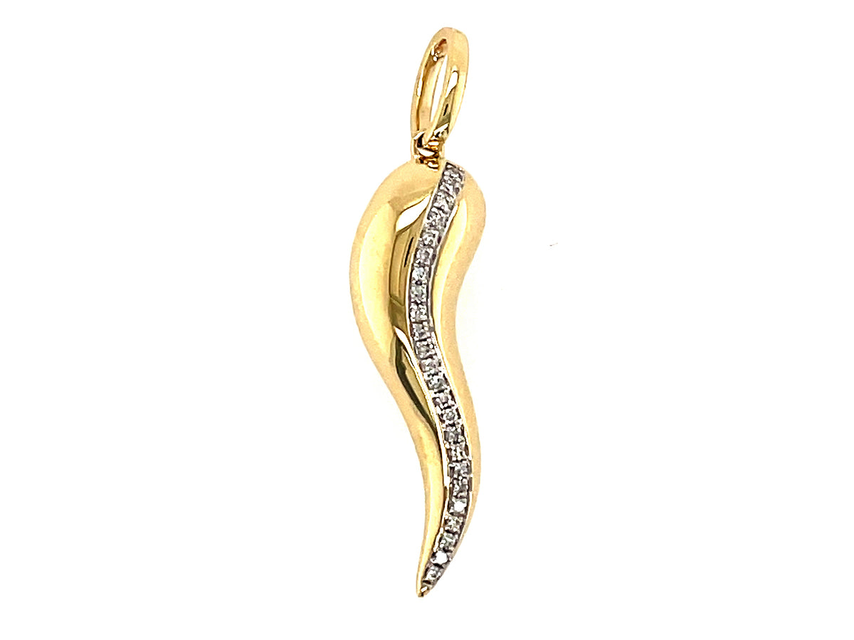 DIAMOND 25MM SWIRL PENDANT, NO CHAIN