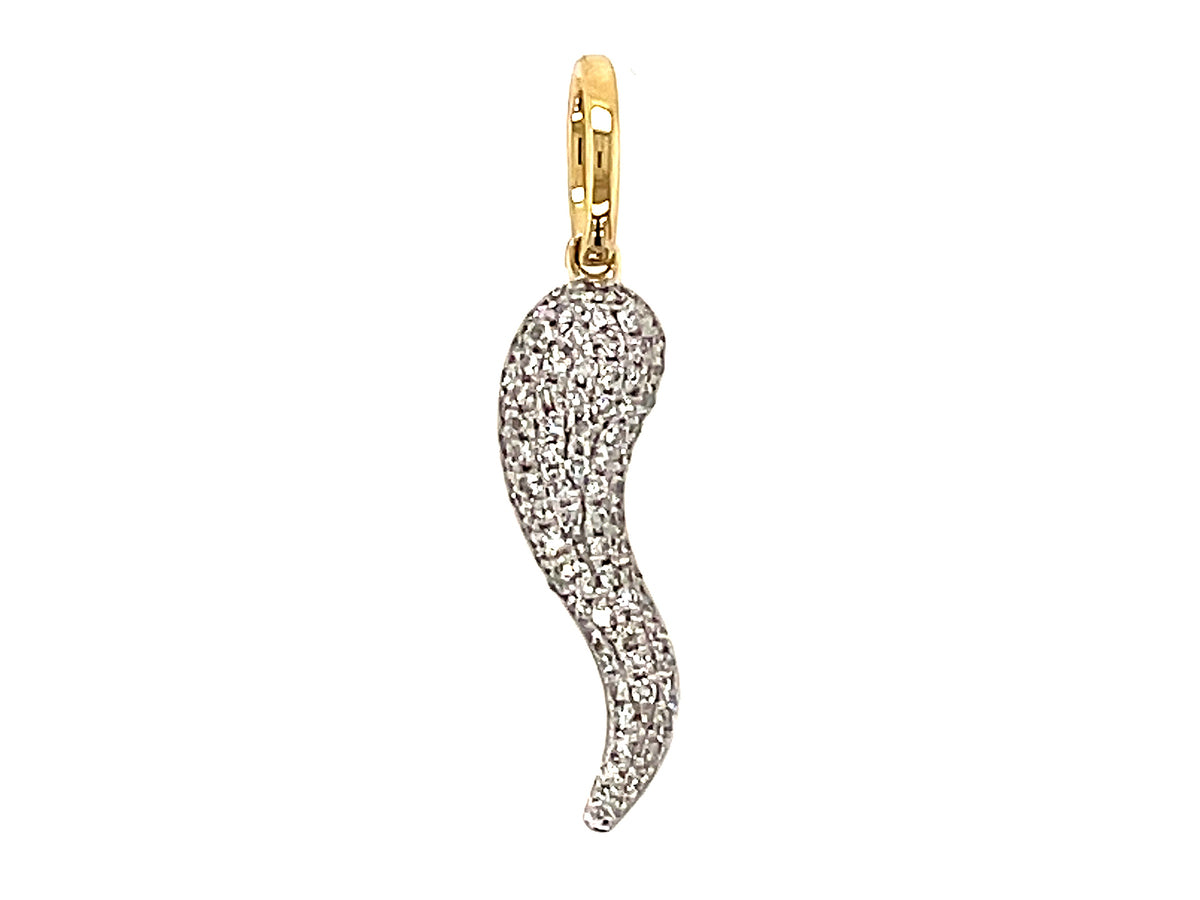 DIAMOND PAVE 19MM SWIRL PENDANT, NO CHAIN