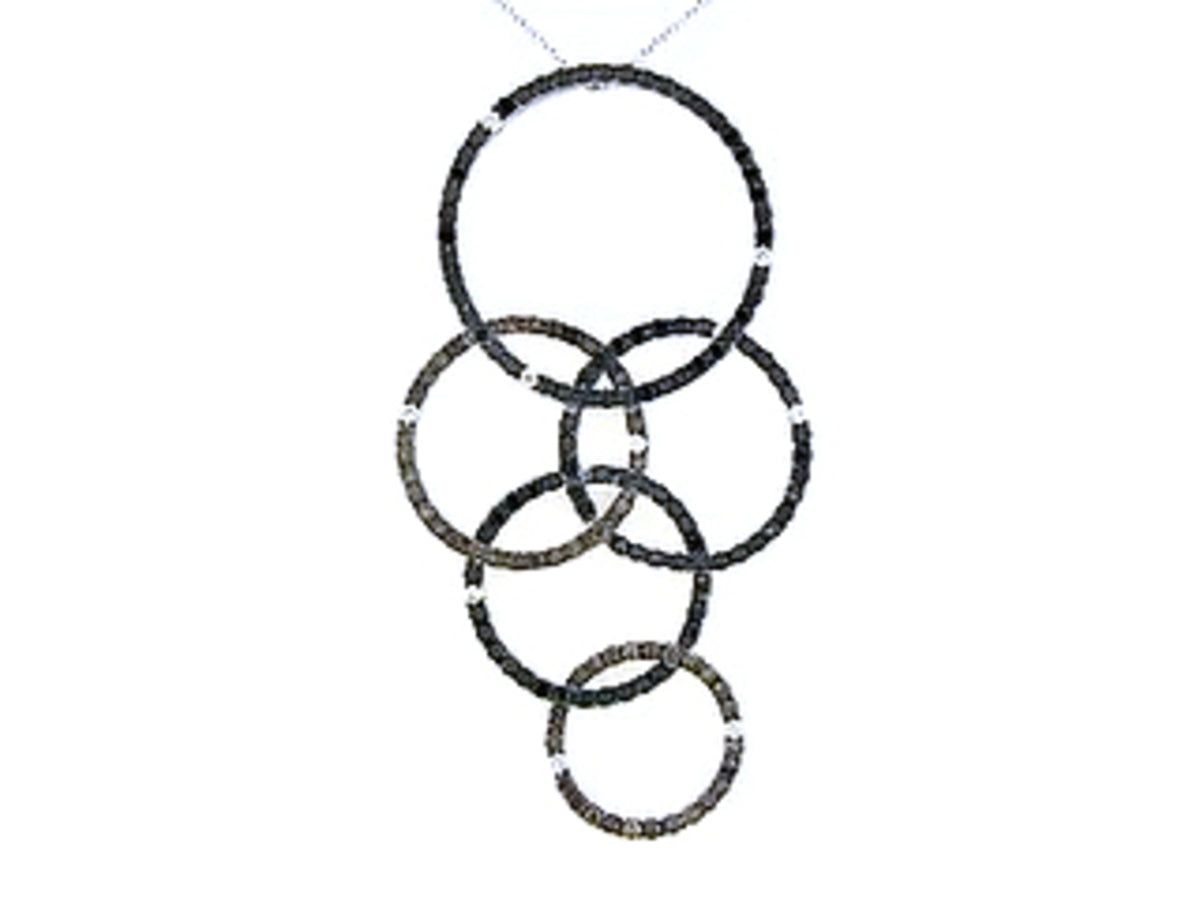 BLACK, BROWN & WHITE DIAMOND PENDANT