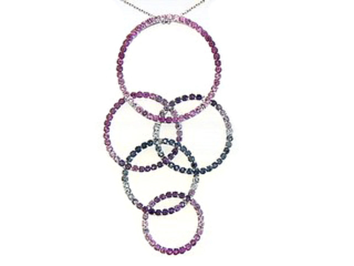 SAPPHIRE, PINK & PURPLE SAPPHIRE PENDANT