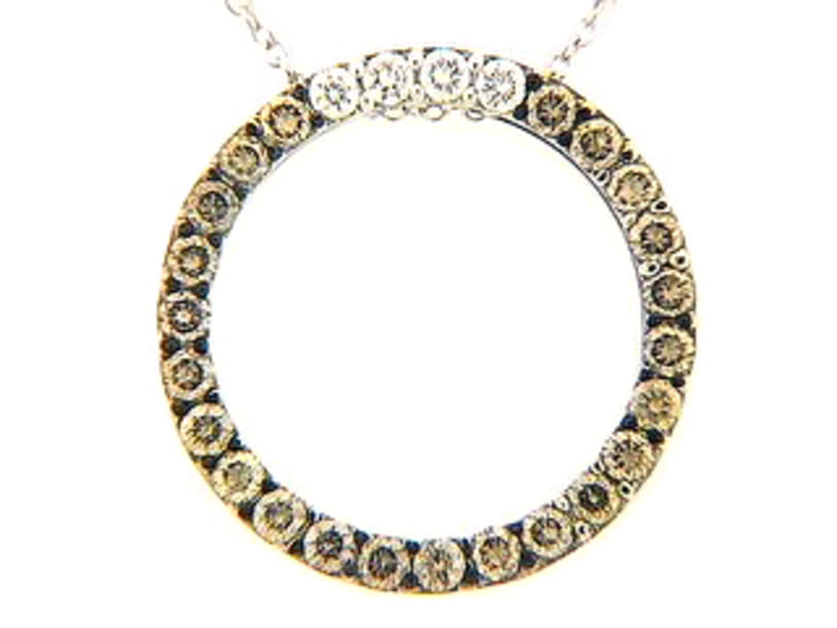 BROWN & WHITE DIAMOND PENDANT
