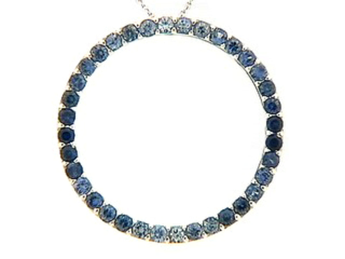 SAPPHIRE PENDANT, 14KW (H)