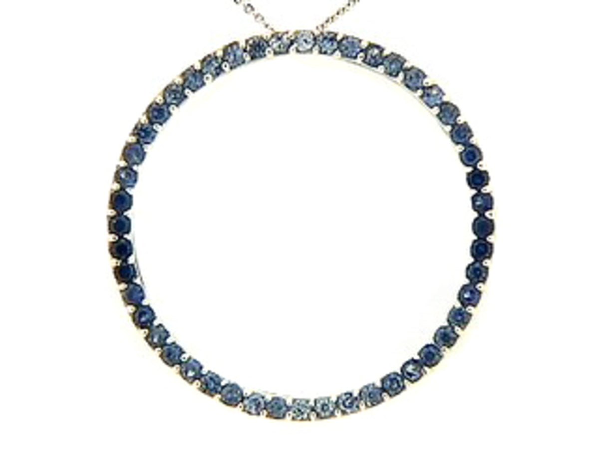 SAPPHIRE PENDANT, 14KW (H)