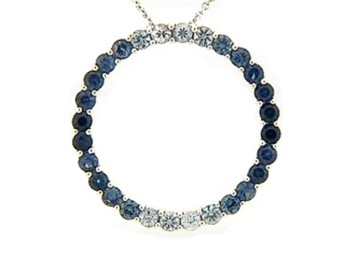 SAPPHIRE PENDANT, 18KW (H)