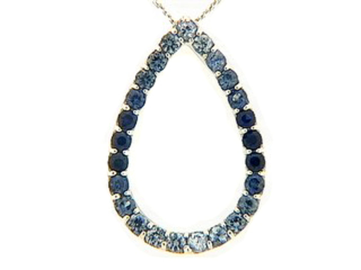 SAPPHIRE PENDANT, 14KW (H)