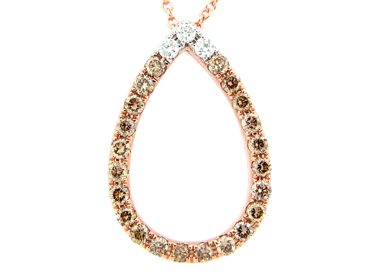 BROWN & WHITE DIAMOND PENDANT