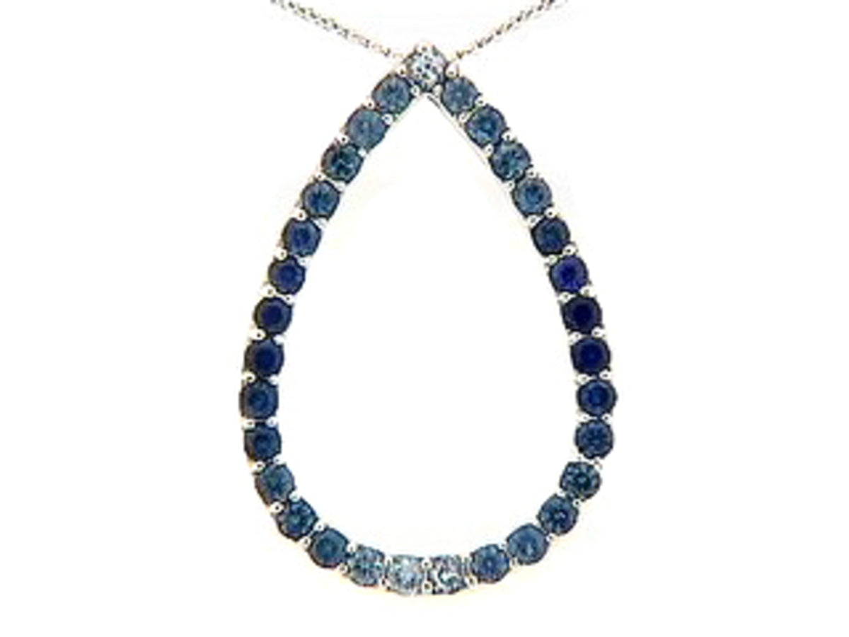 SAPPHIRE PENDANT, 14KW (H)