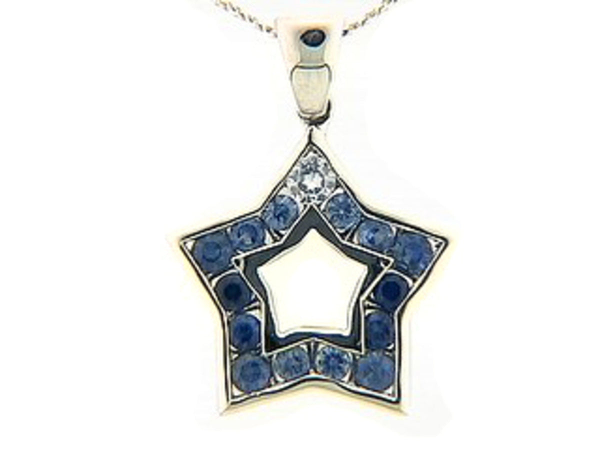 SAPPHIRE PENDANT, 14KW (H)