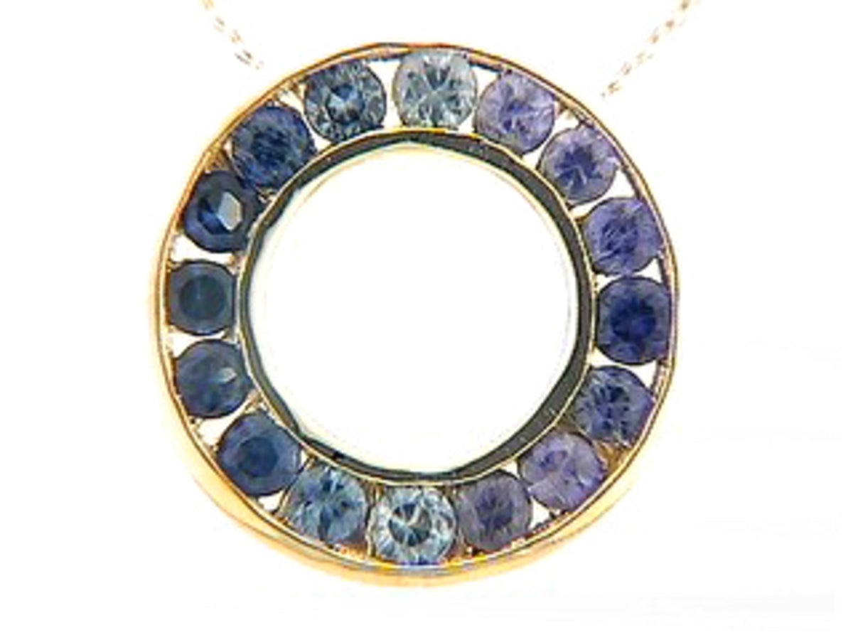 PURPLE & BLUE SAPPHIRE PENDANT