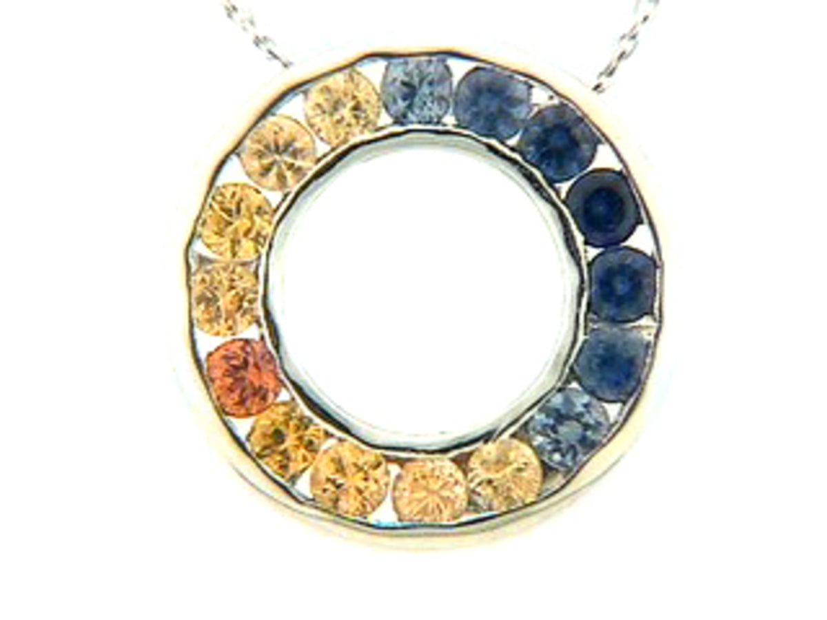 SAPPHIRE & ORANGE SAPPHIRE PENDANT