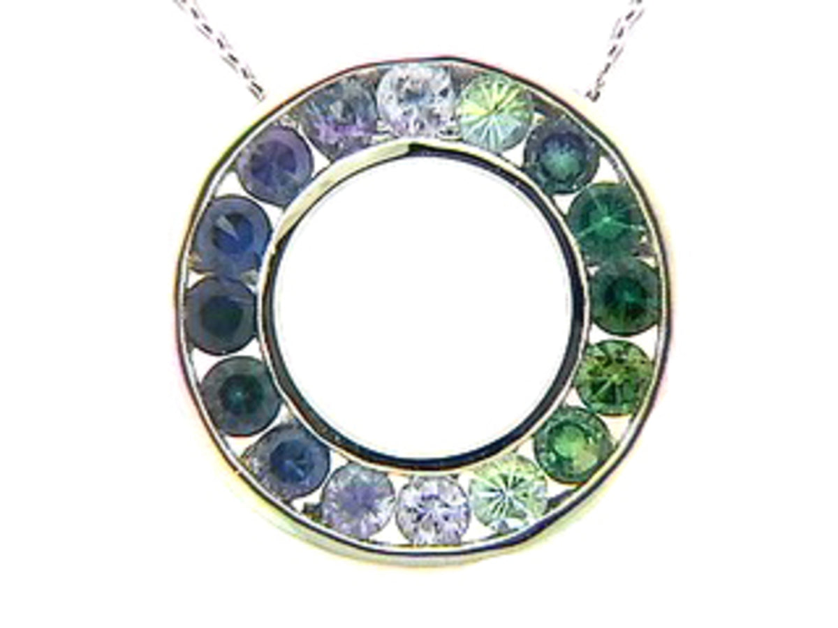 TSAVORITE & SAPPHIRE PENDANT