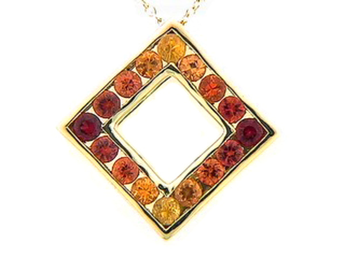 ORANGE SAPPHIRE PENDANT