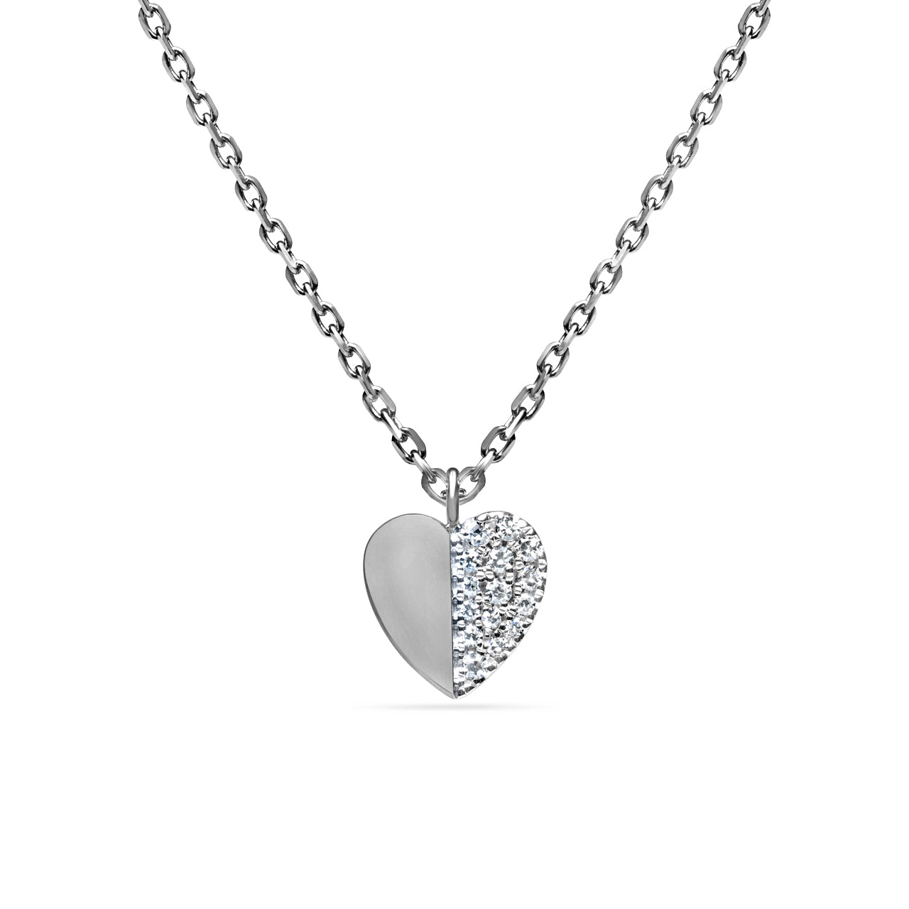 Diamond Heart Duet Necklace