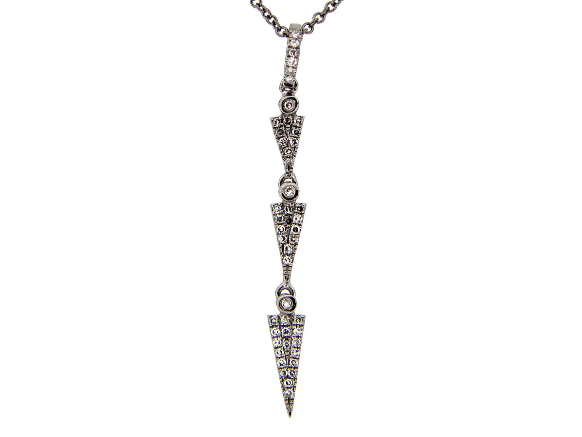 DIAMOND PENDANT, 14K BLACK FINISH, (N)