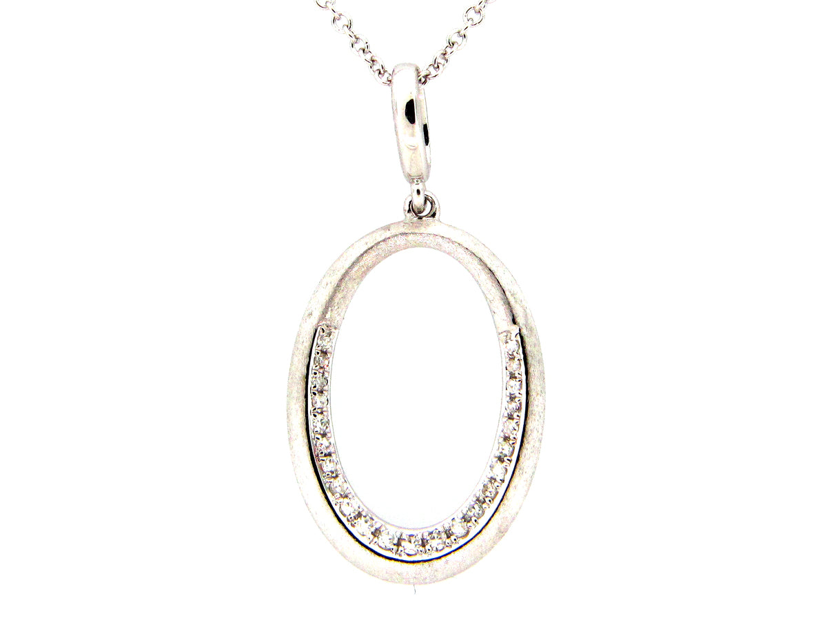 DIAMOND OVAL PENDANT