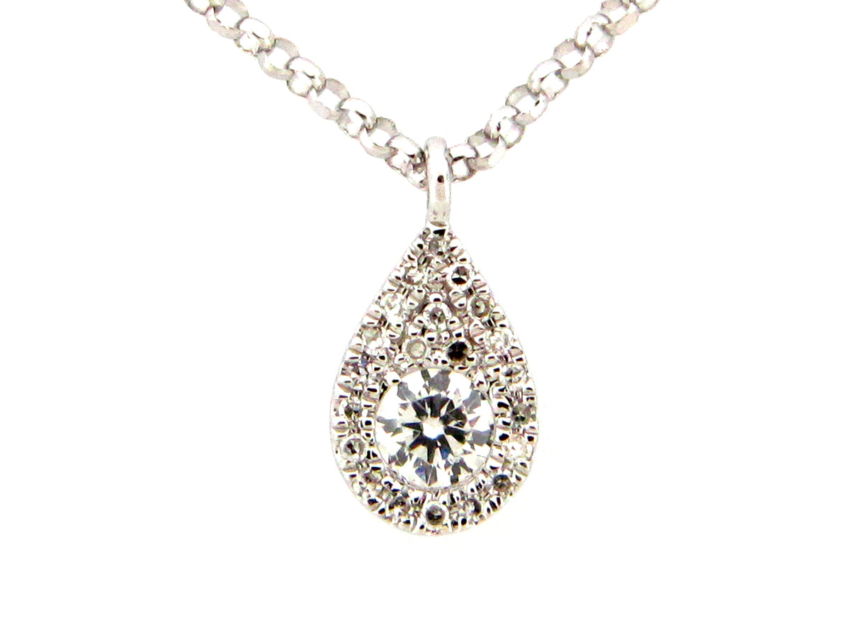 DIAMOND TEAR DROP PENDANT