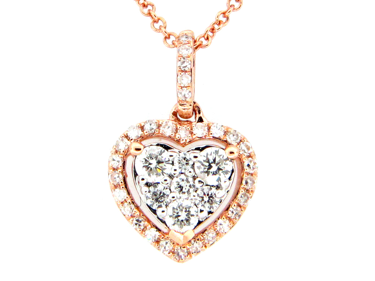 DIAMOND PENDANT, 14KR (N)