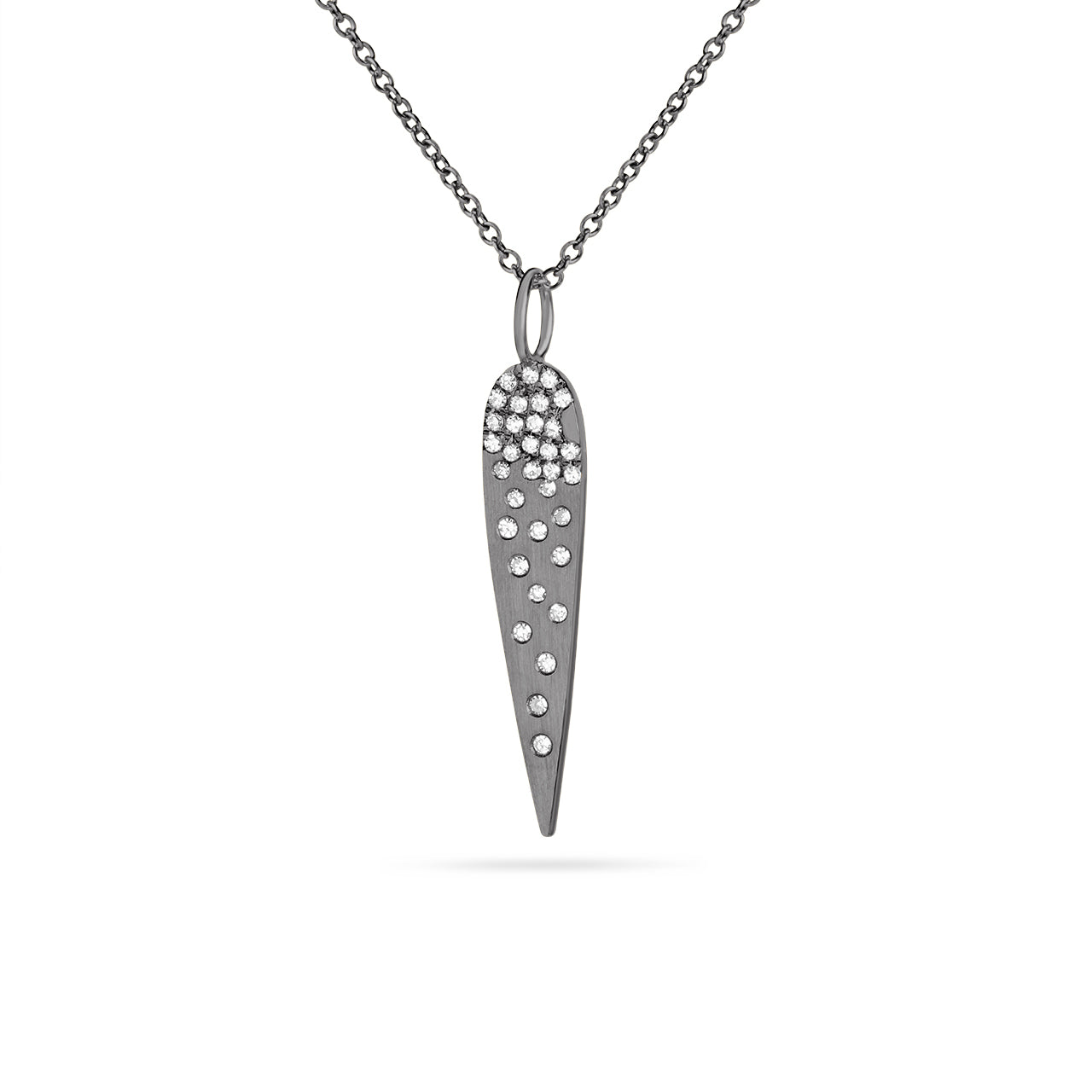Diamond Petite Confetti Long Pear Necklace
