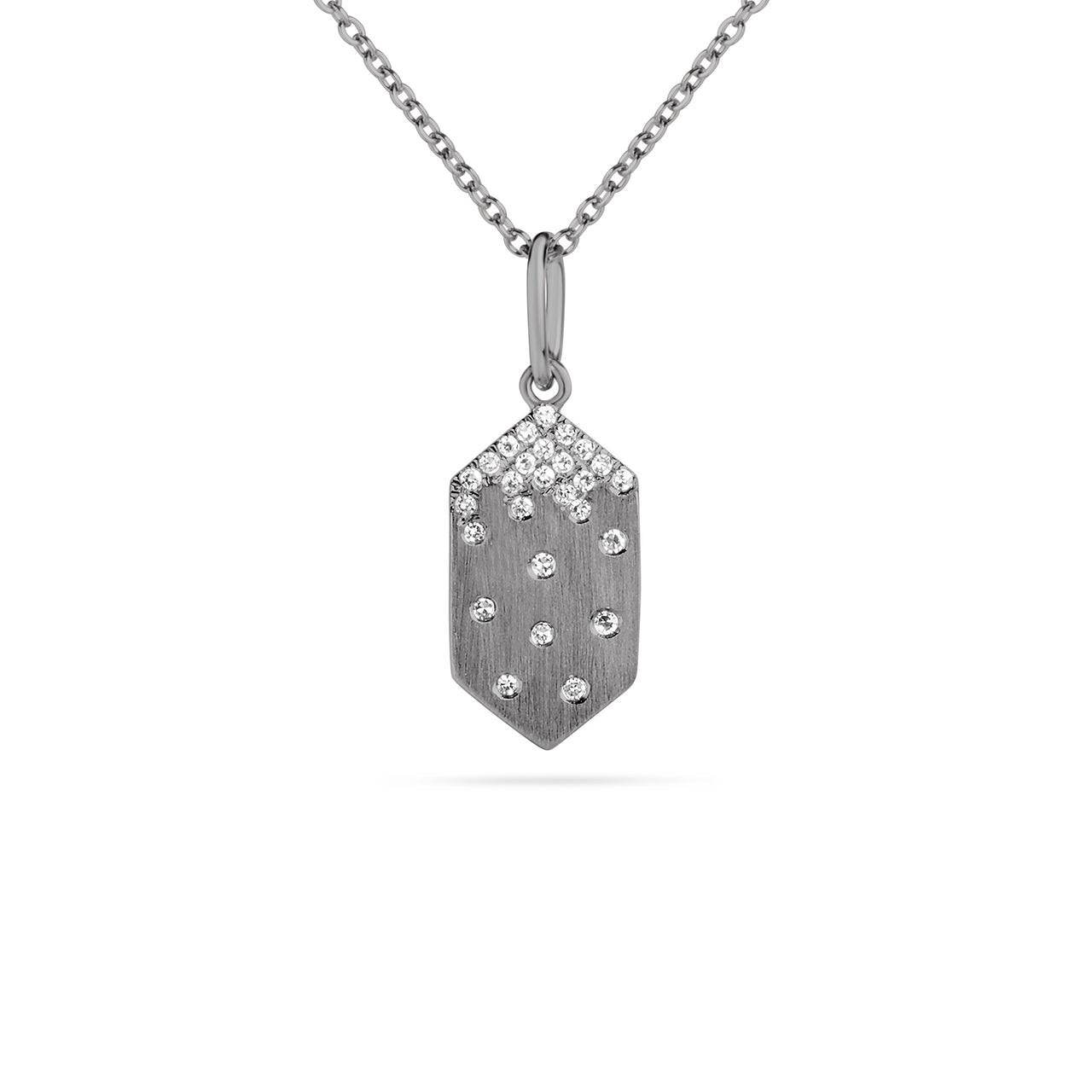 Diamond Petite Confetti Hexagon Necklace