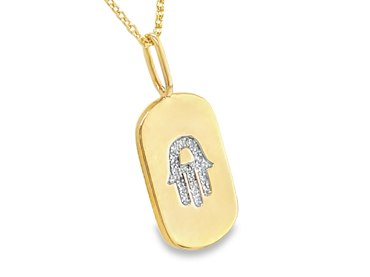 DIAMOND HAMSA PENDANT