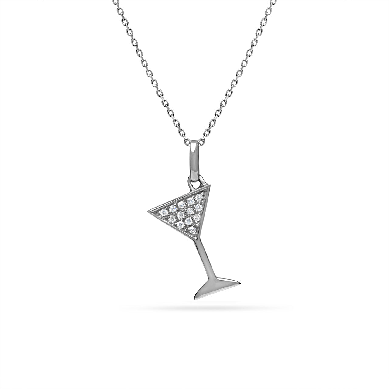 Diamond Martini Necklace