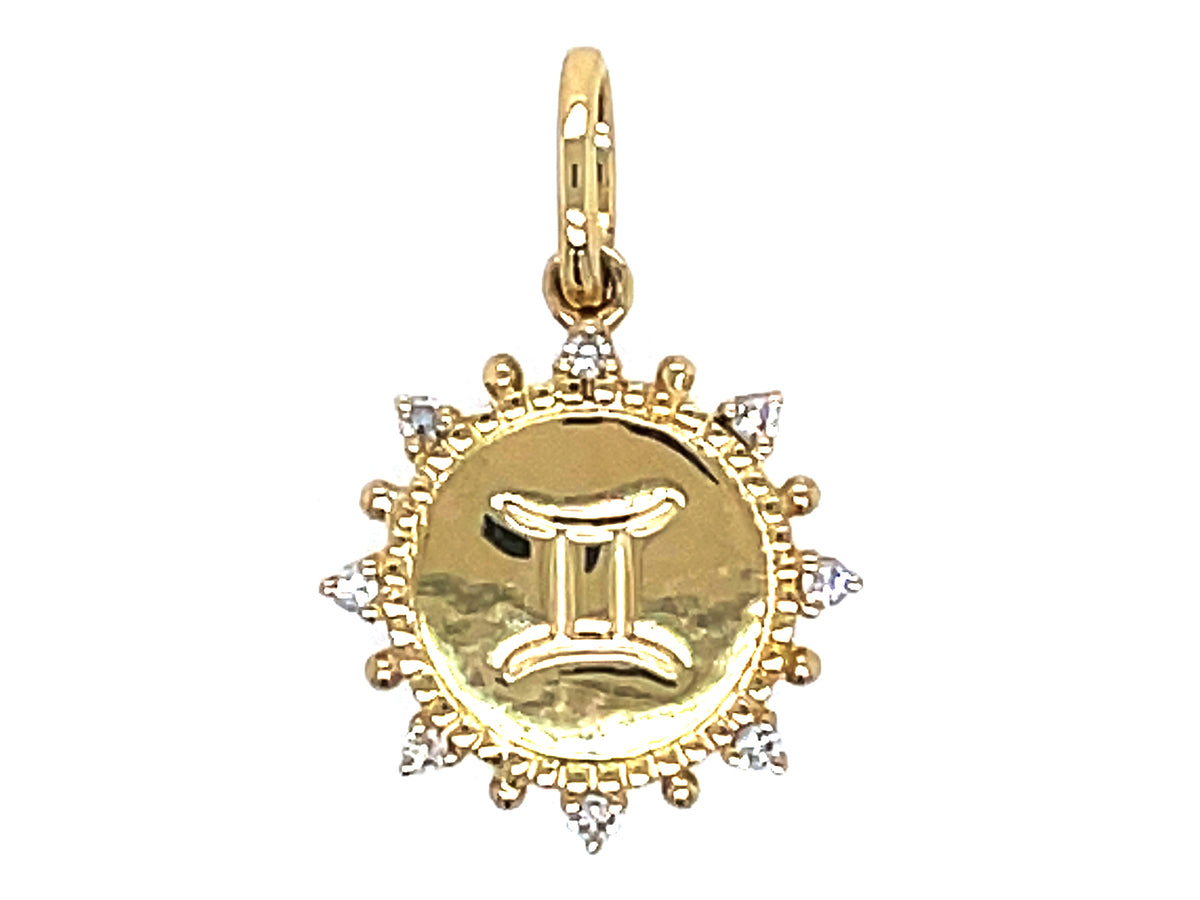 DIAMOND GEMINI SYMBOL PENDANT