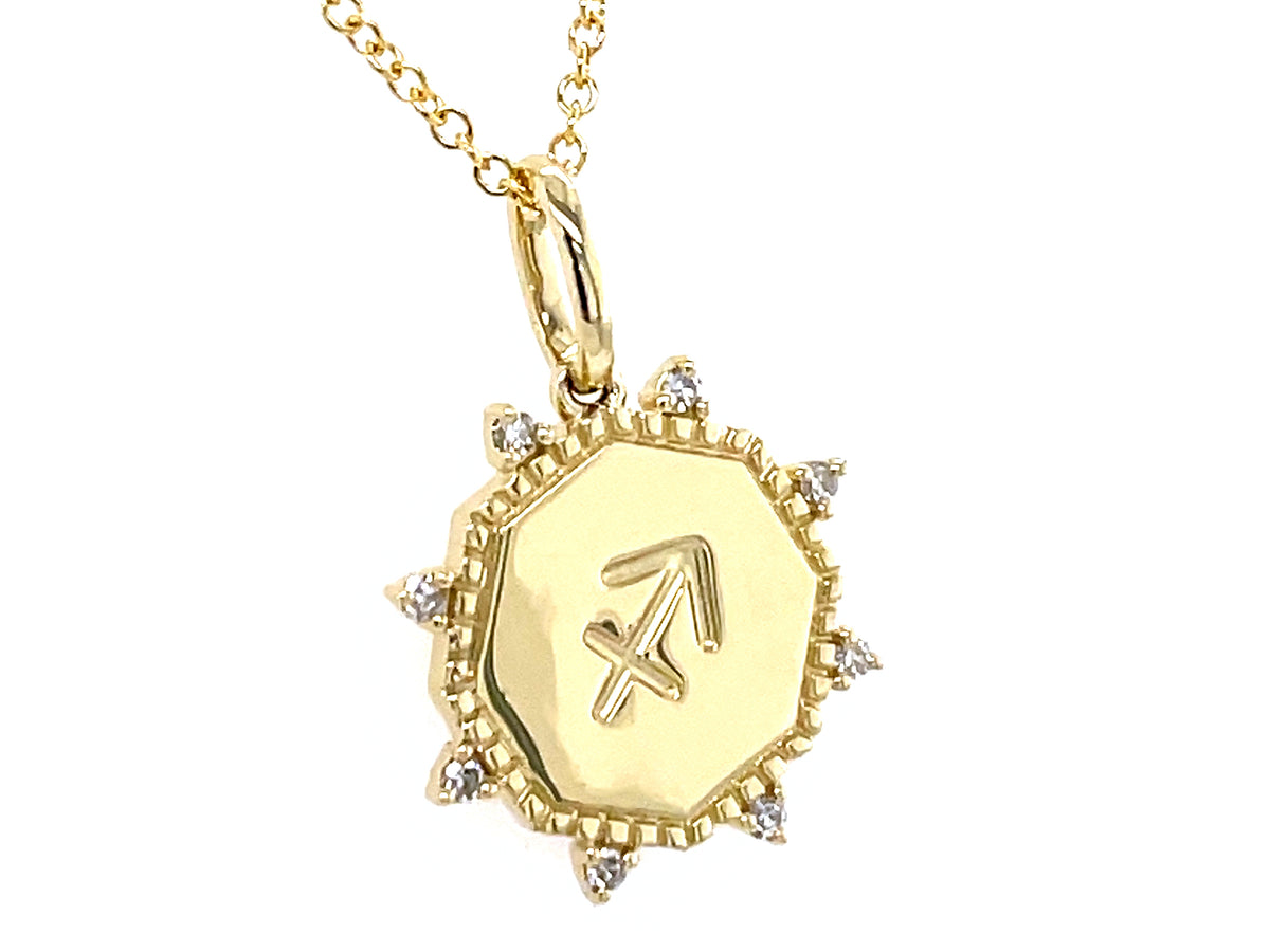 DIAMOND PENDANT, SAGITTARIUS SIGN
